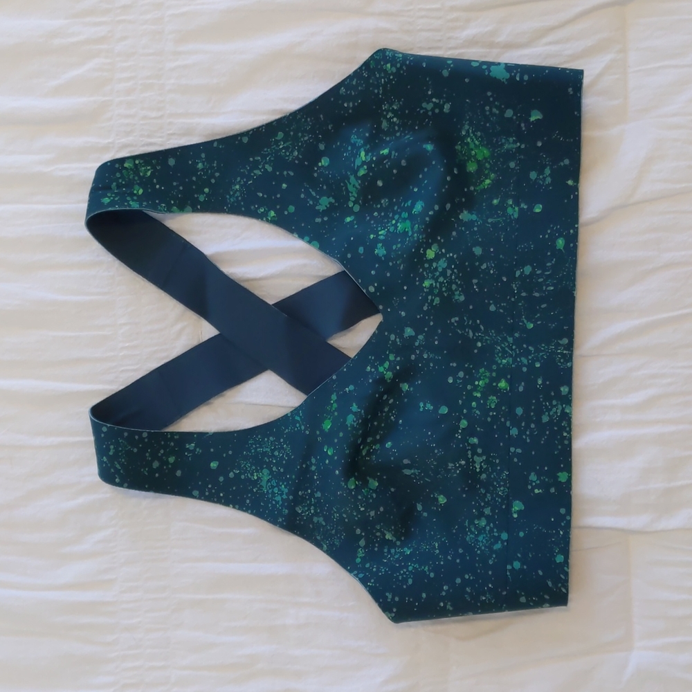 Athleta Crossover Reversible Sports Bra (A-C) | S in Oceanic Teal